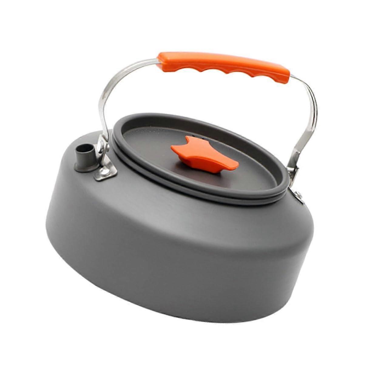 Portable Camping Kettle With Collapsible Handle, Heat Insulated, Easy Pouring For Hiking And Travel