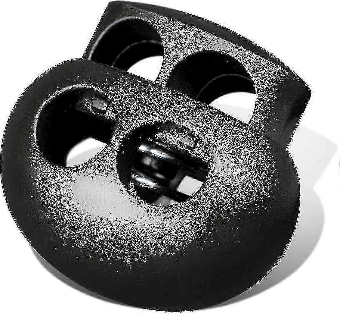 Plastic Cord End Lock Toggle Double Hole Spring Stopper Closure Sli...