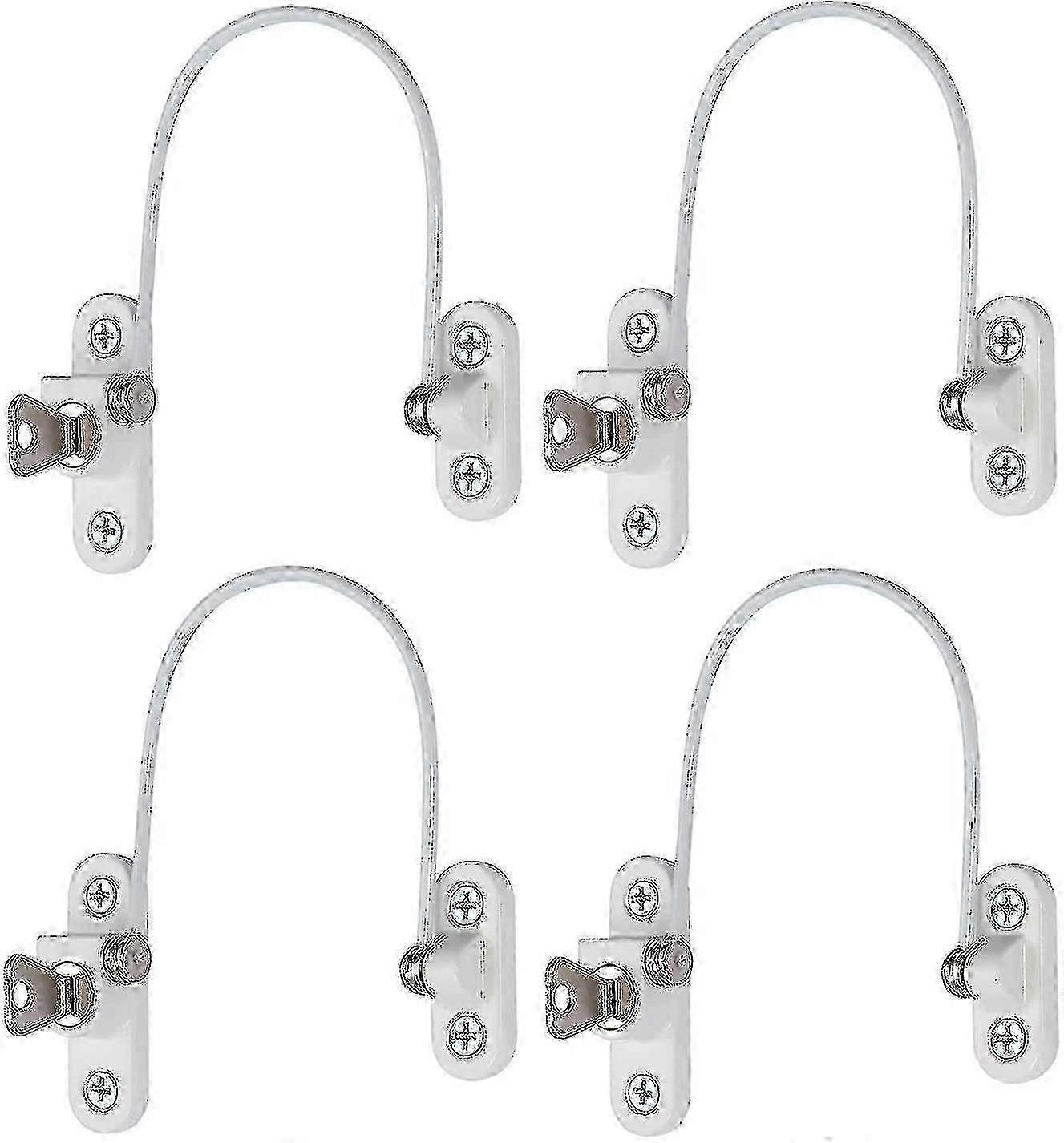 4 Pcs Security Window Lock, Window Security Door Lock With Key