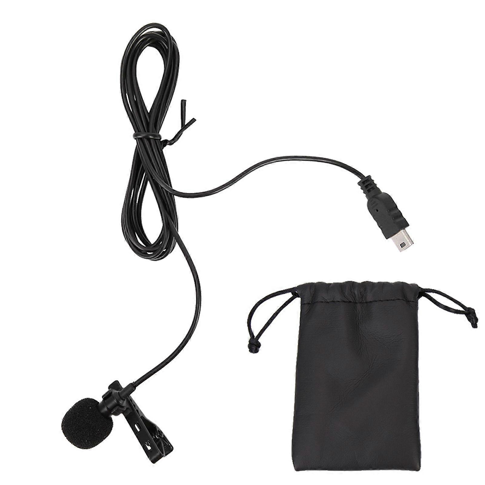 Mini USB Stereo External Microphone Professional Mic With Clip for GoPro Hero 3 / 3+ / 4