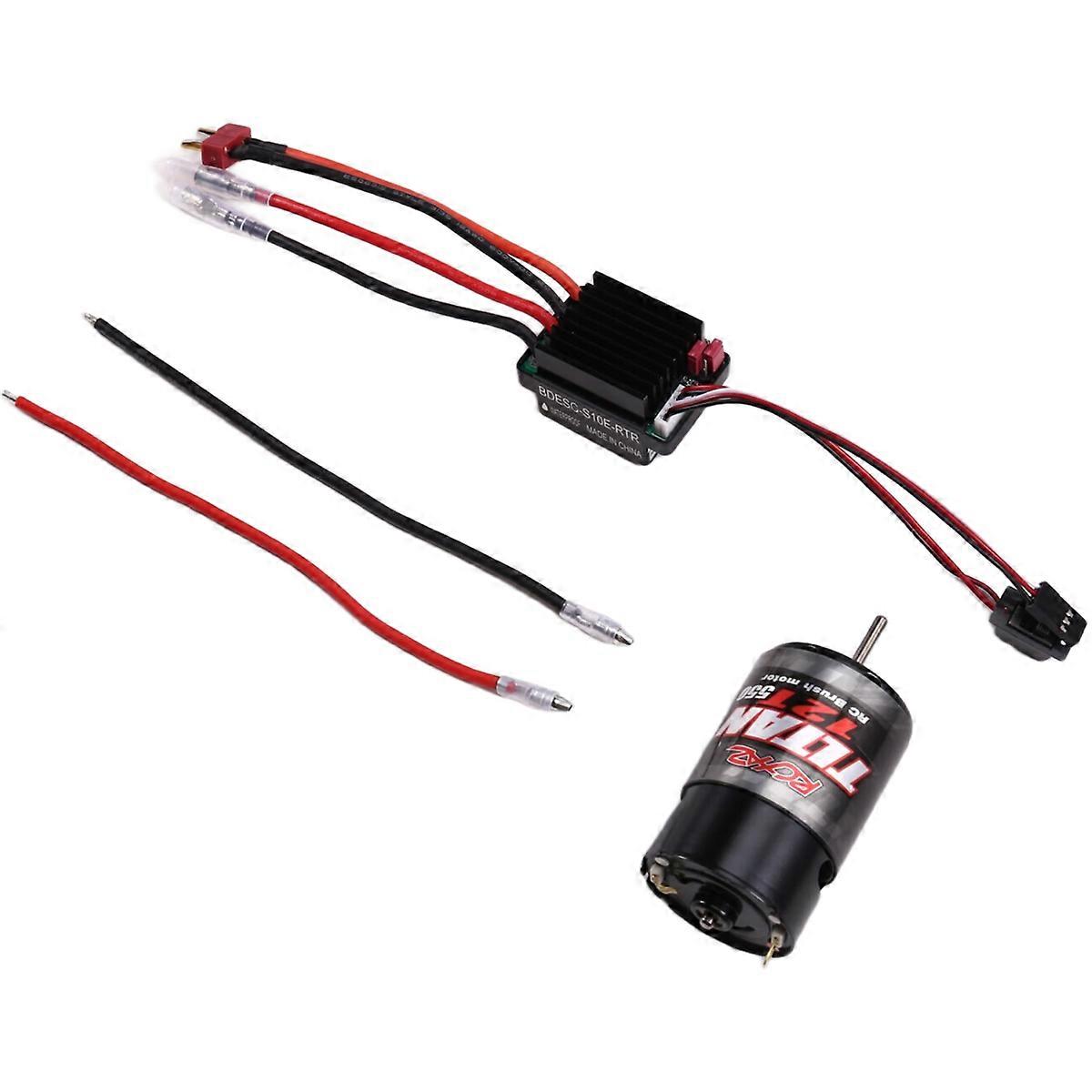550 Brushed Motor Waterproof ESC 320A Speed Control Combination Set for 1/10 RC Car Crawler Axial SCX10 12T