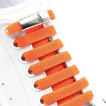Veeki 2 pairs Orange shoelace buckle, No Tie Shoelaces for Kids and Adults,, Elastic Laces for Sneakers