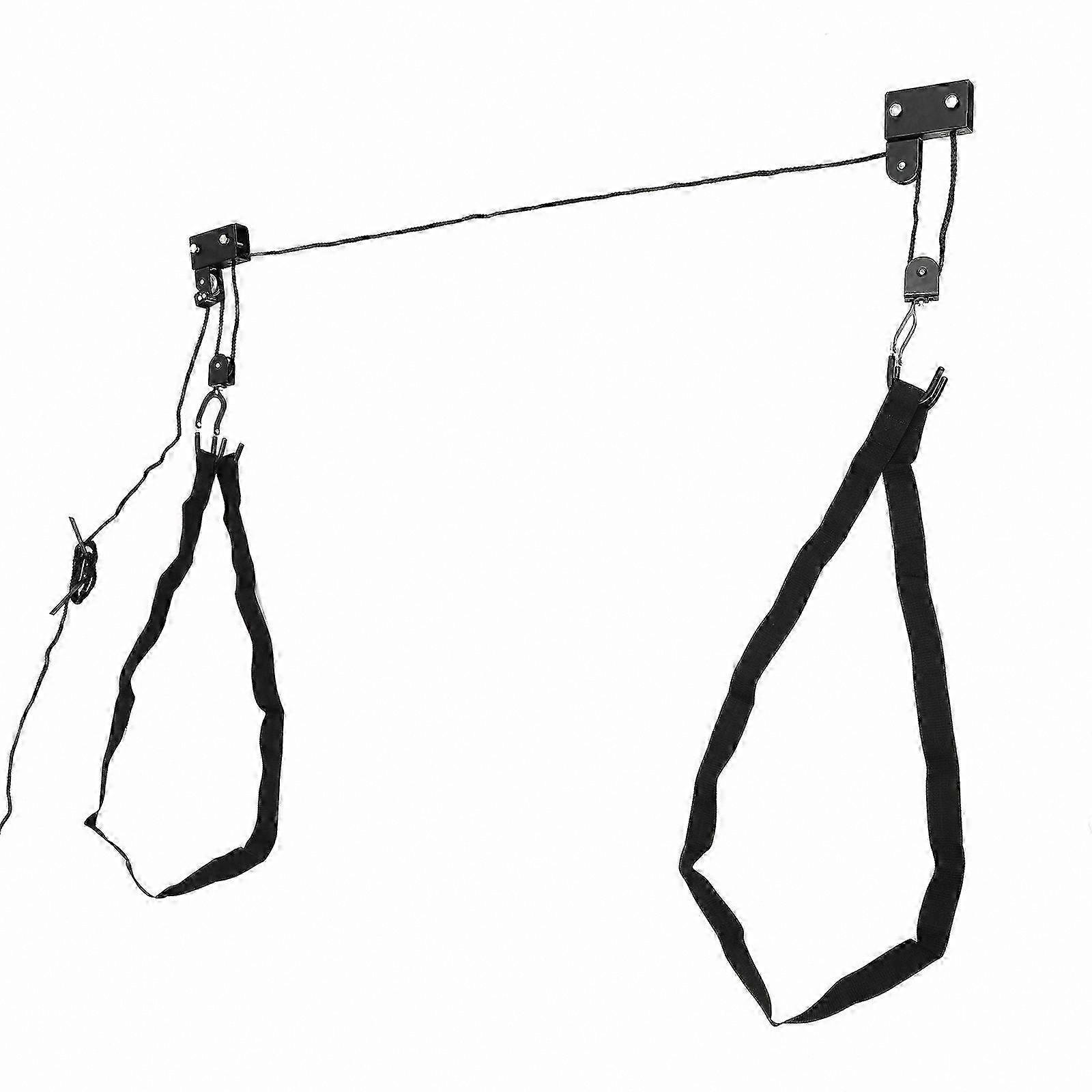 Ceiling Mounted Pulley Hoist System for Kayak Storage Up to 125 lbs