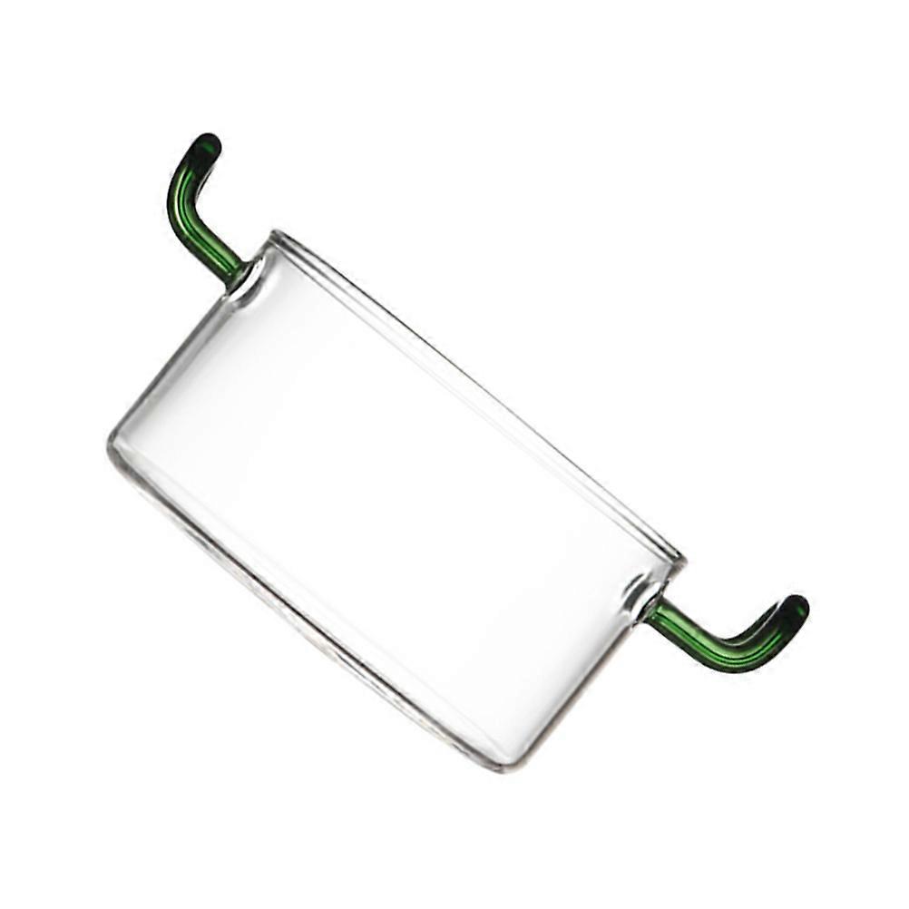 Transparent Glass Fruit Bowl with Handle for Home Users Practical Stable 1Pack