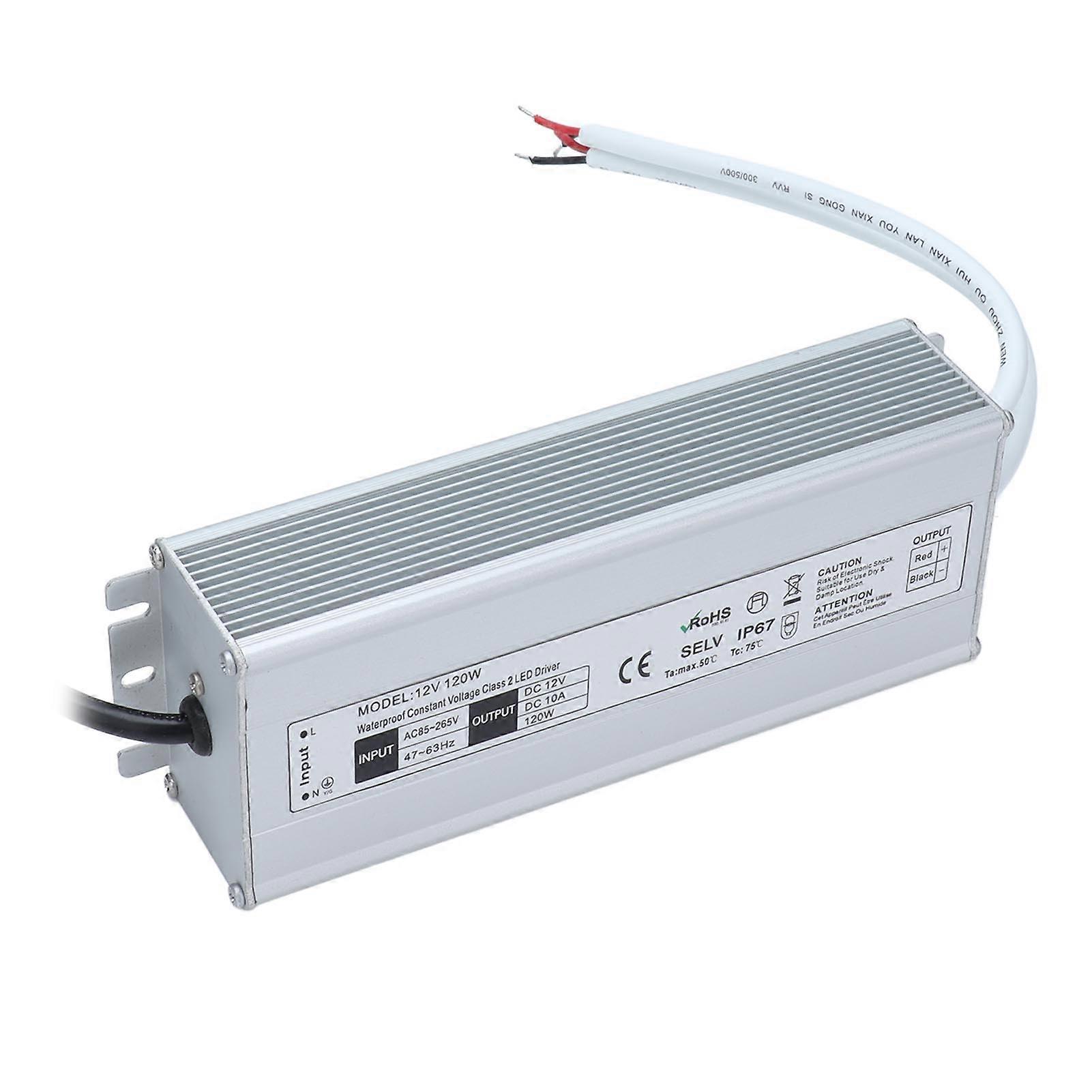 LED Driver Waterproof IP67 Constant Voltage Power Supply Transformer Adapter 120W