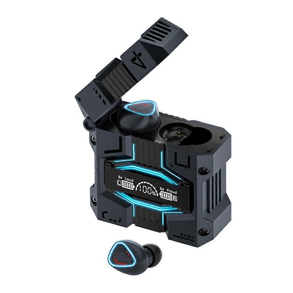 M45 Mecha Gaming Wireless Bluetooth Headset TWS 5.3 Touch Digital Display Noise Reduction Music Headset B