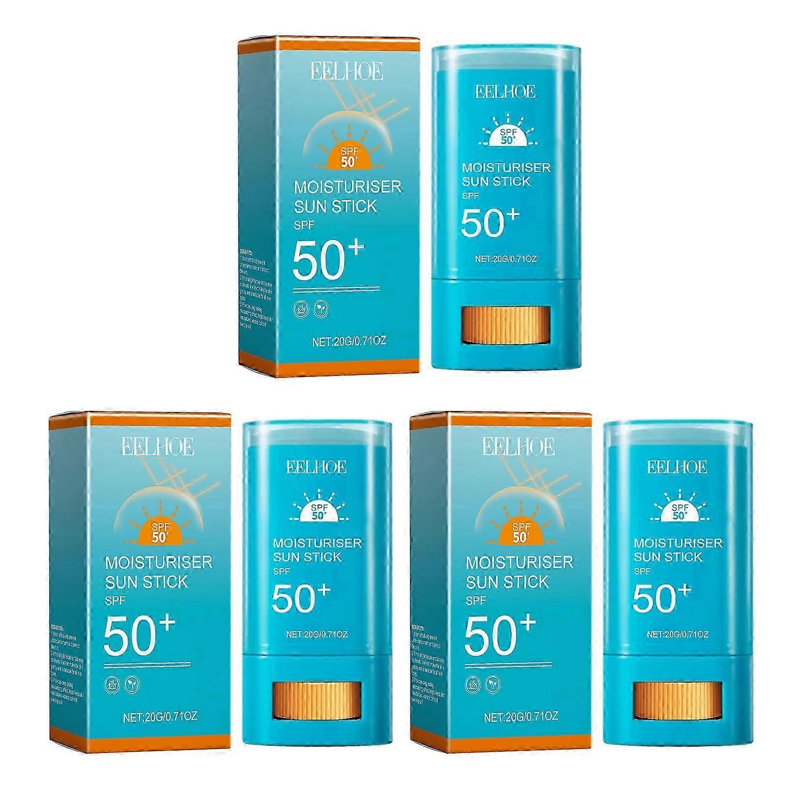 Portable Mineral Sunscreen Stick SPF 50+, Effective UV Protection Long Lasting Moisturizing Sun Stick for All Skin Types