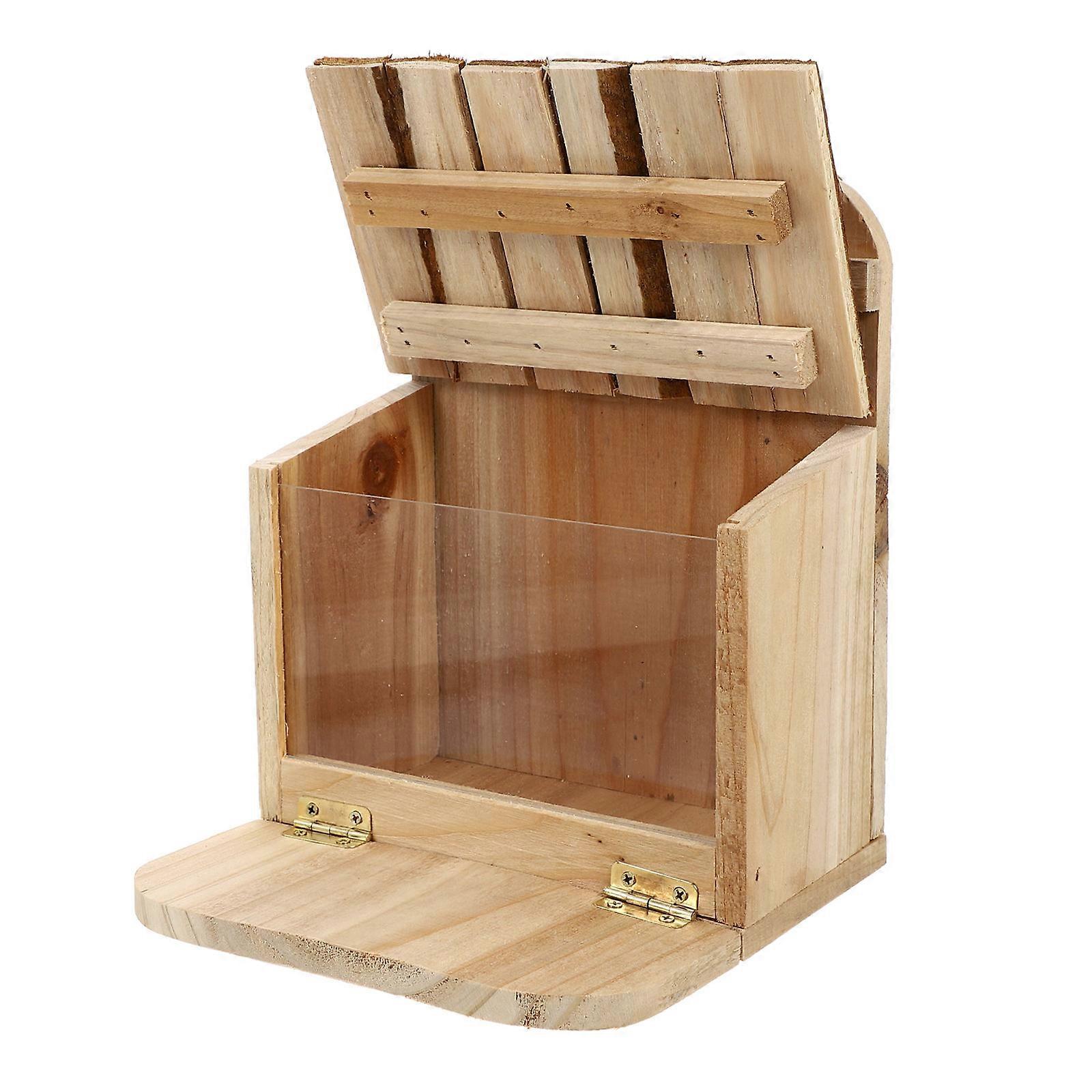 Squirrel Food Rack Wooden Picnic Table for Feeding 2Pcs Pet Backyard Feeder
