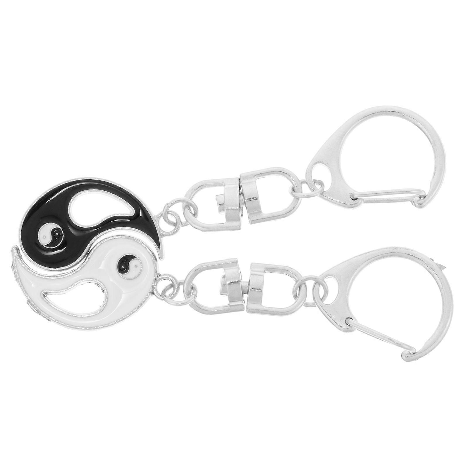 Matching Keychain Couple Key Decorations for Holding Keys 4Pairs Set