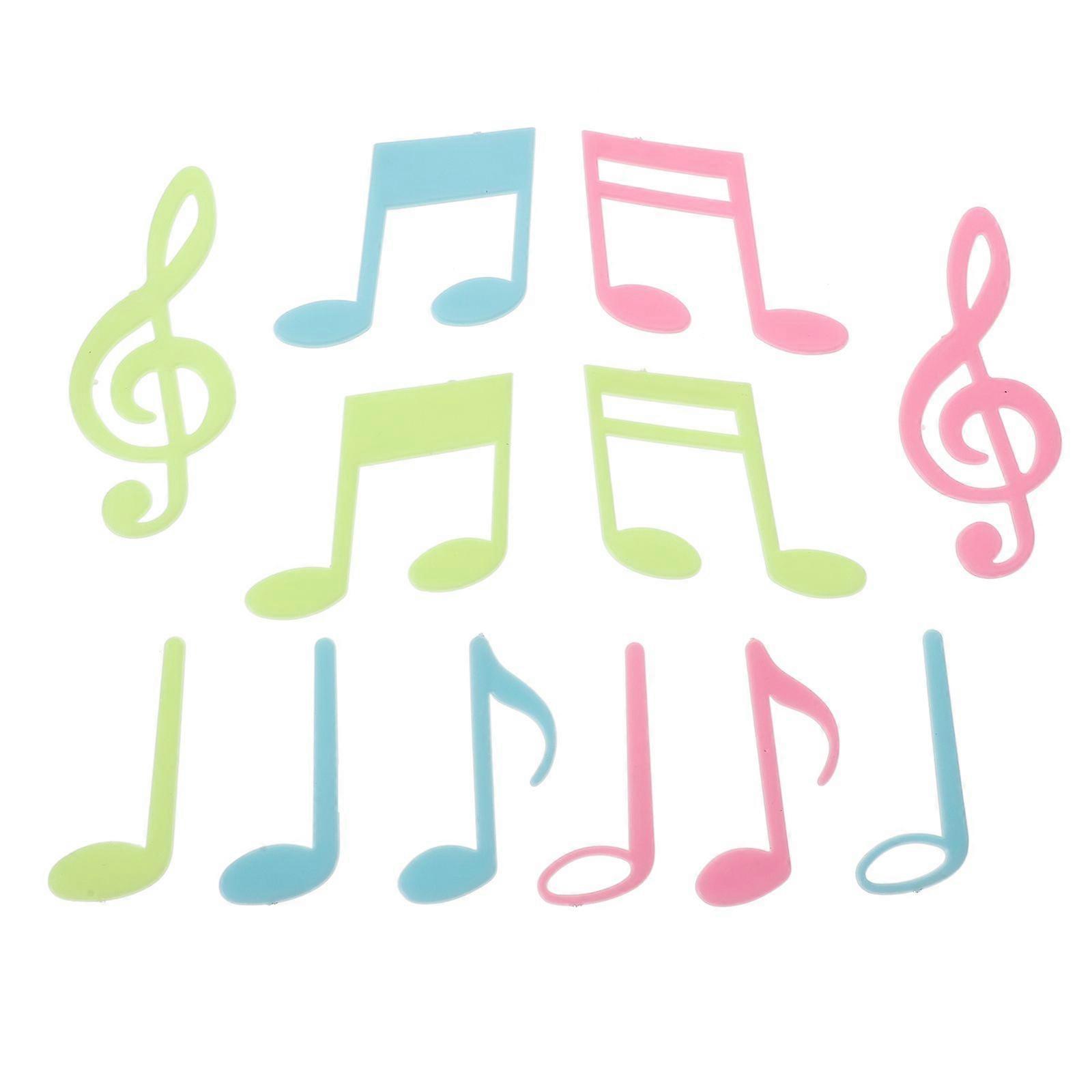 1 Set Luminous Note Decals Wall Stickers Glowing Music Note Wall Decals