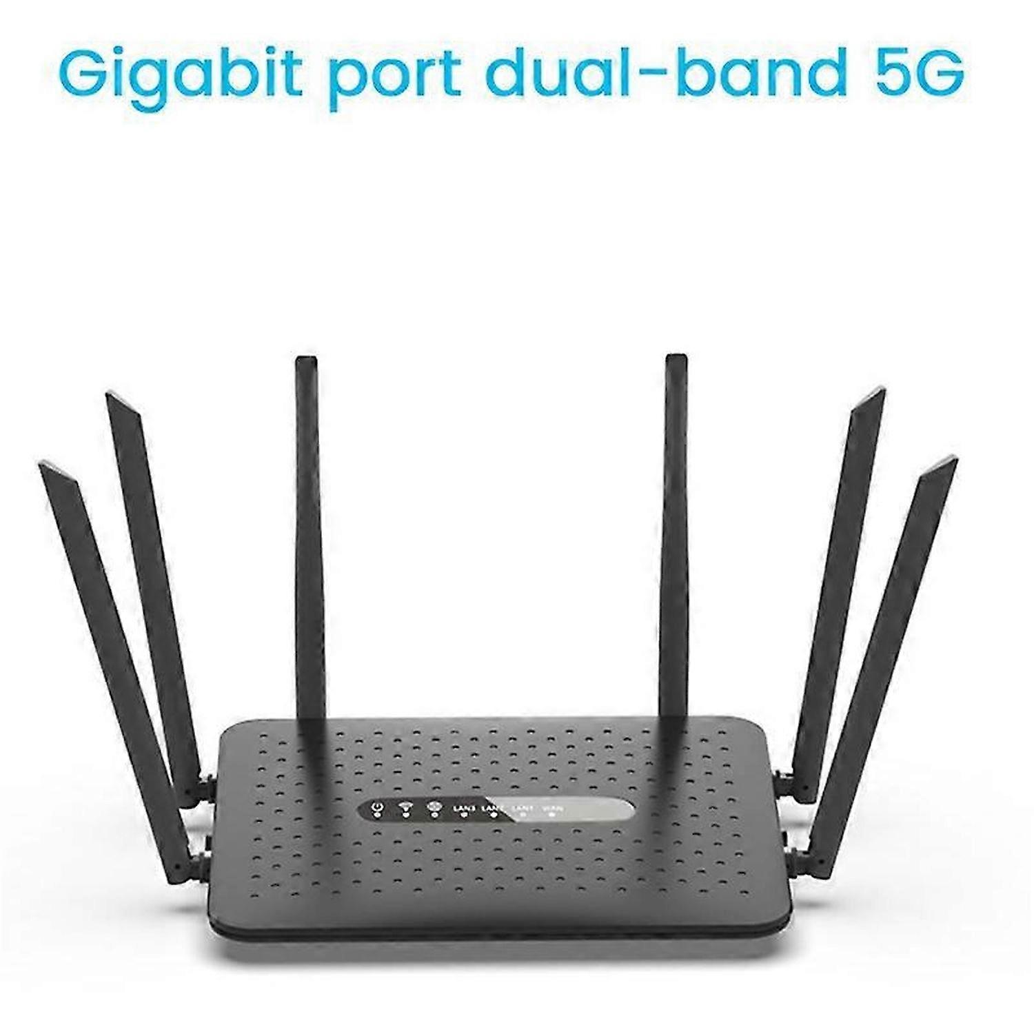 WIFI-Router Gigabit-WLAN-Router 2,4G/5G Dualband-WLAN-Router mit 6 Antennen WiFi-Repeater-Zeichen