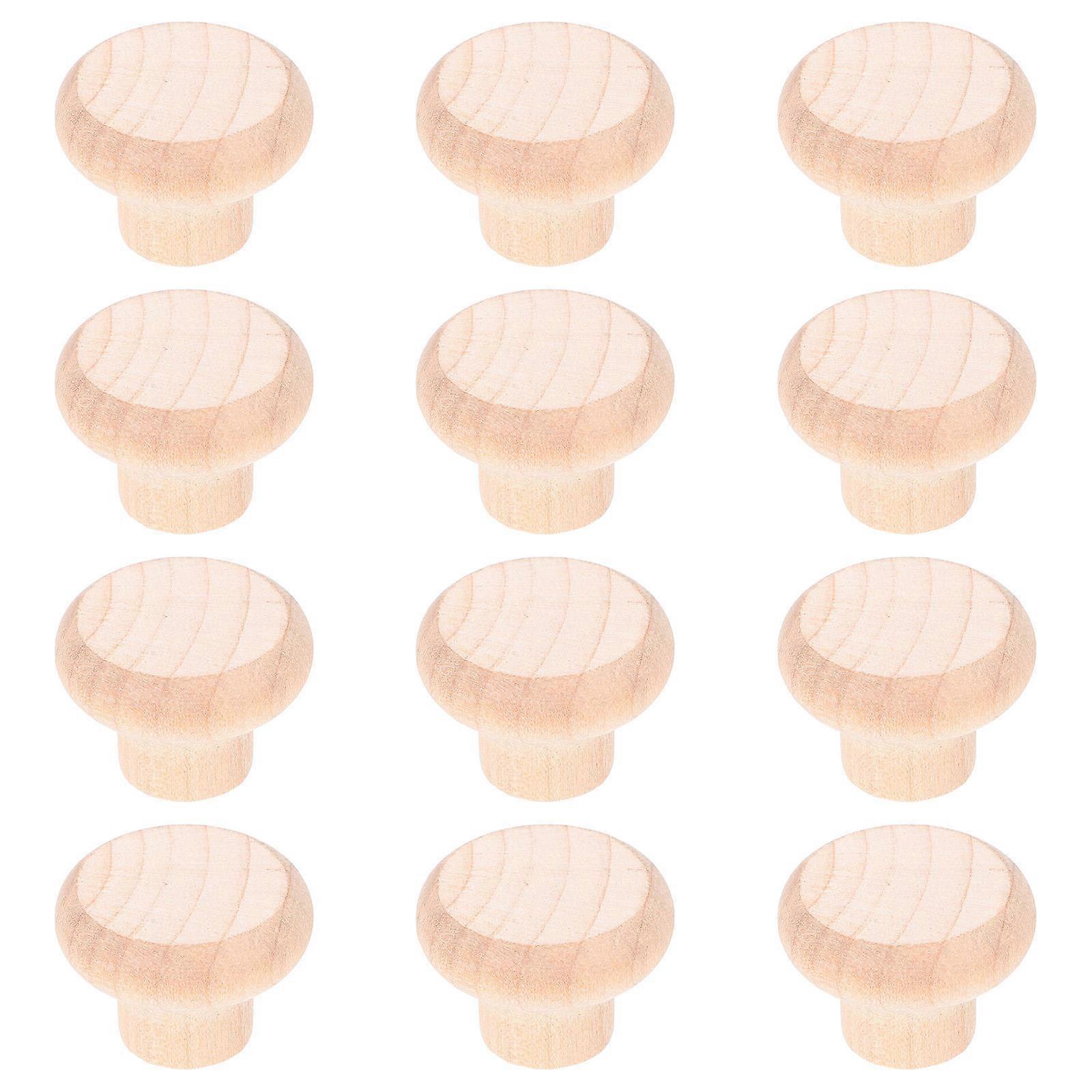 Wooden Door Knobs for Wardrobes Easy Installation 48Sets for Home Decor