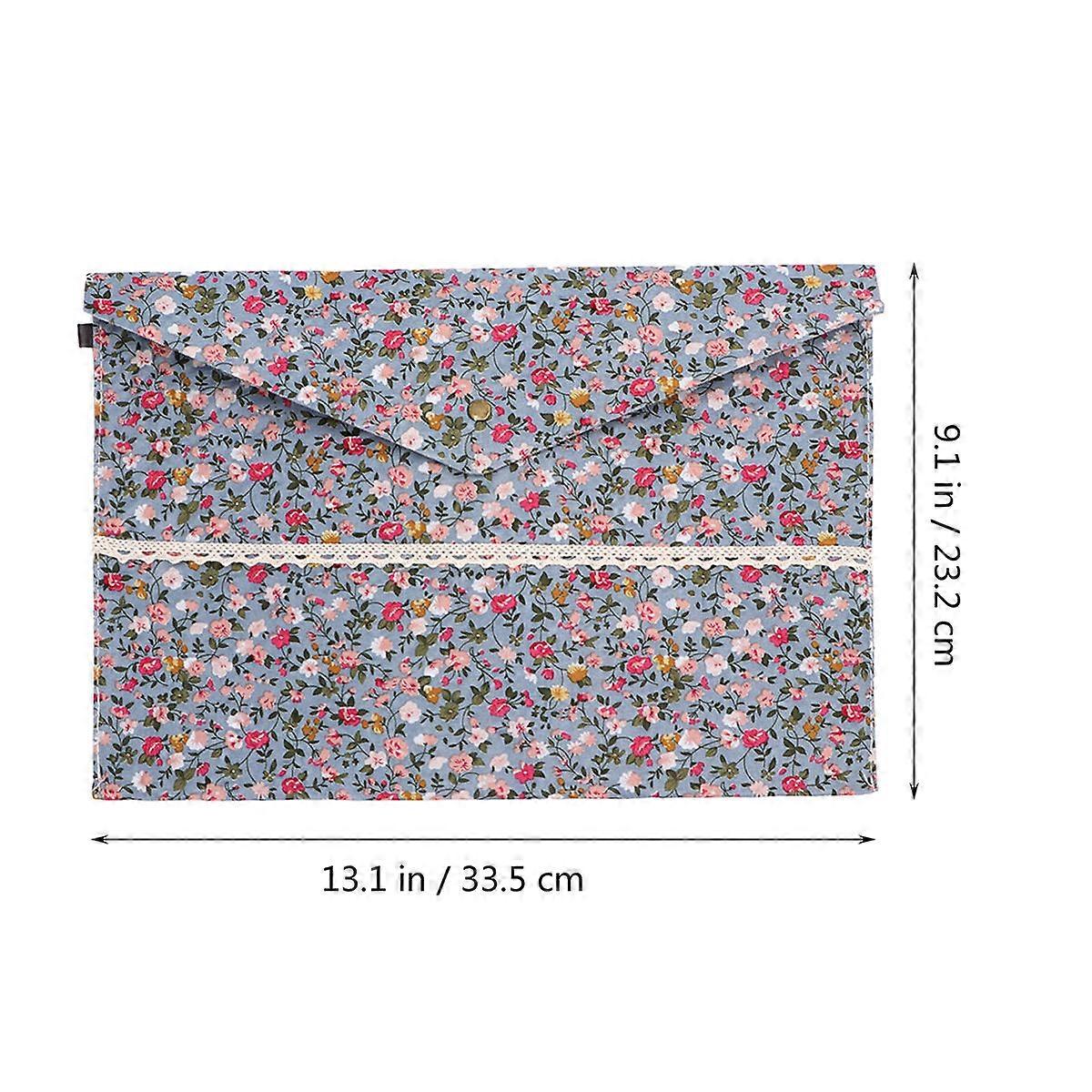 File Folder Plush Floral Document Organizer for Storage Use 4Pcs