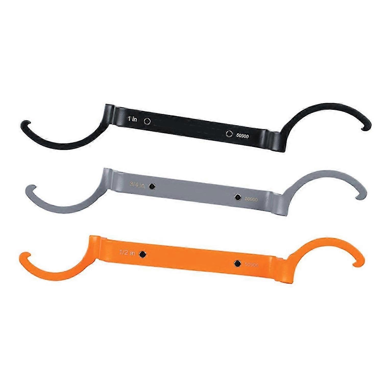 3-Piece Conduit Lockout Wrench Set, Tighten and Loosen Locknuts in Tight Spaces, 1/2, 3/4 and 1-Inch