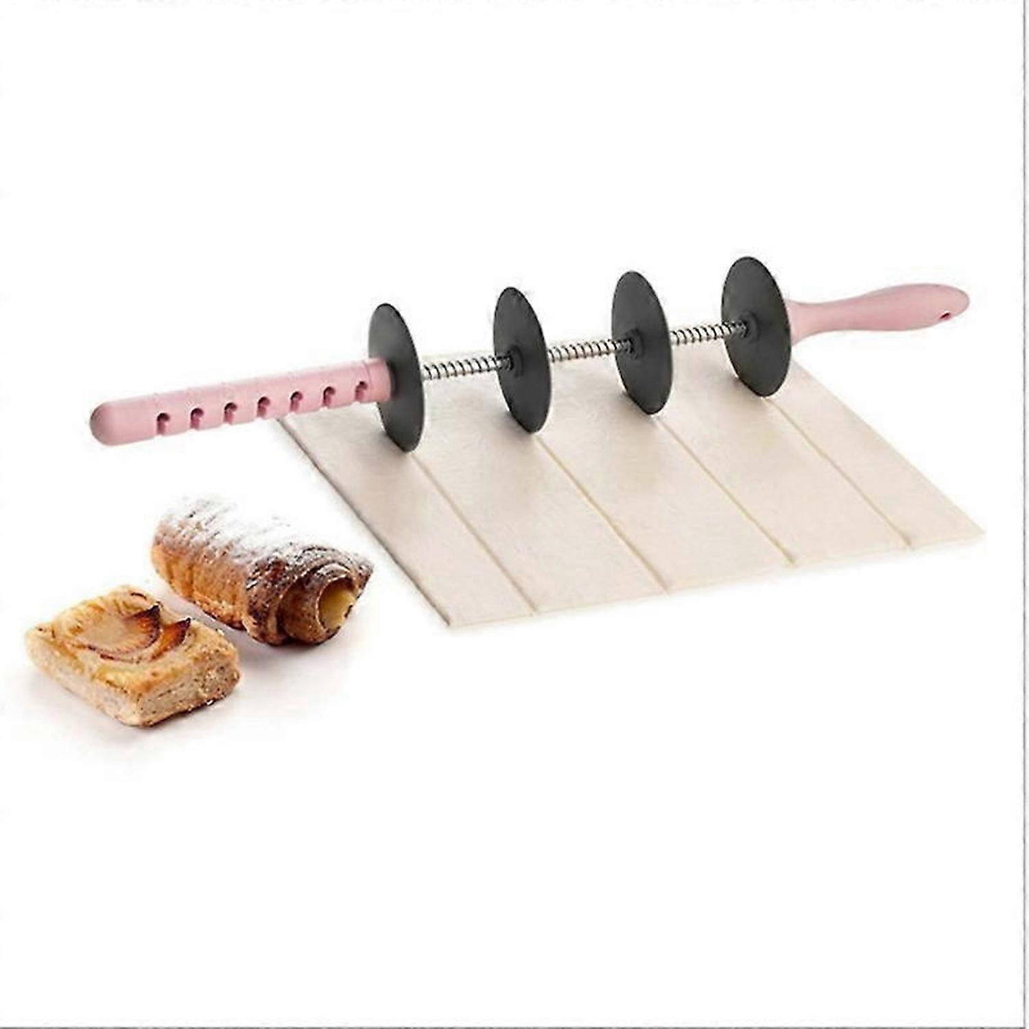 2Pcs Adjustable Rolling Pin Slicer Set Cutting Tools Cake Decorating Tools for Kitchen Multi-Functio