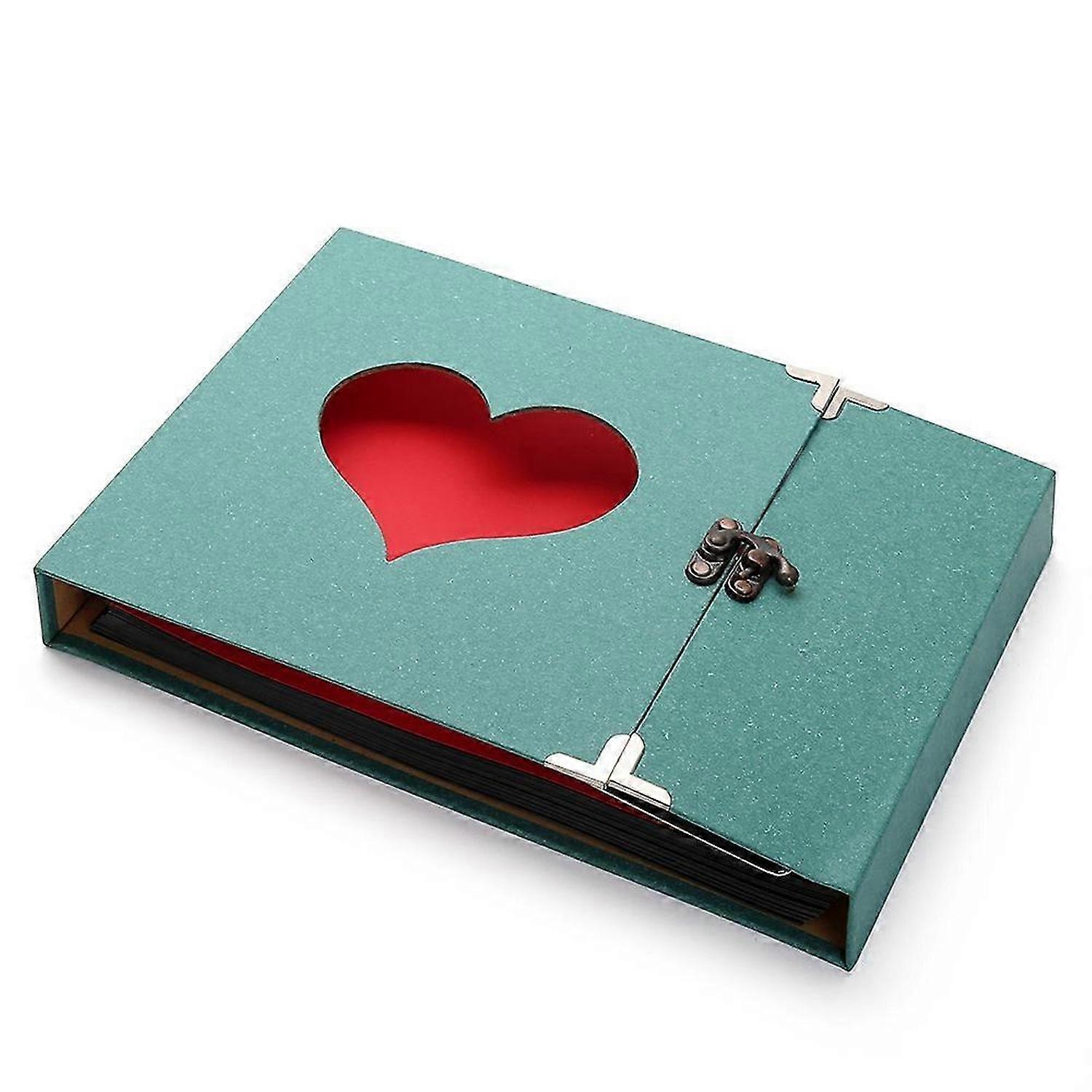 Baby Album Retro Autoadesivo Album Gift (Preto) Single Heart 10 polegadas