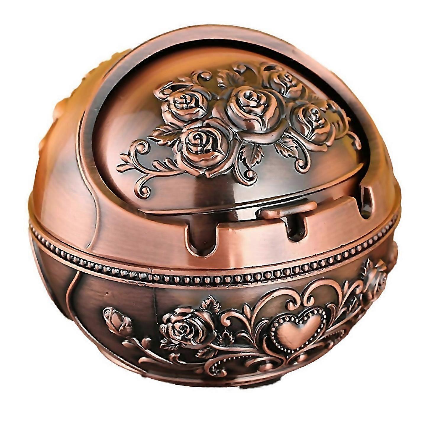 For Vintage Windproof Ashtray With Lid Decorative