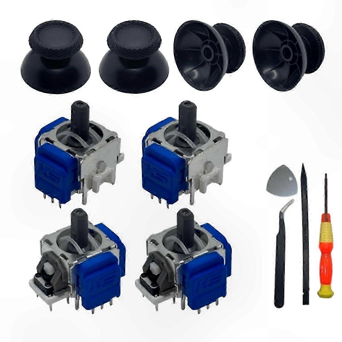 Gaming Controller Accessory with Electromagnetic Joystick and Replacement Cap