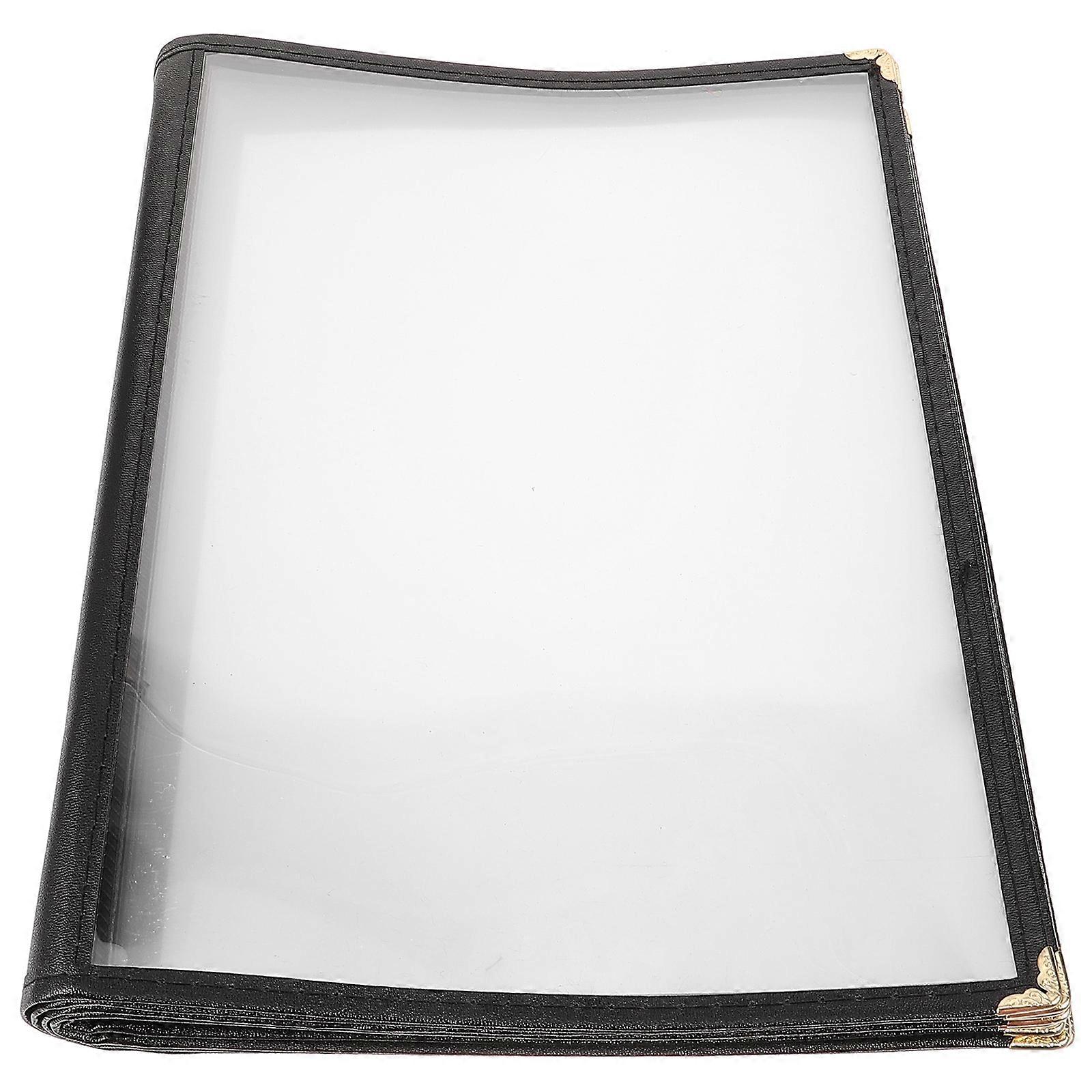 Menu Covers Clear Convenient Menu Book for Home Use Black PVC