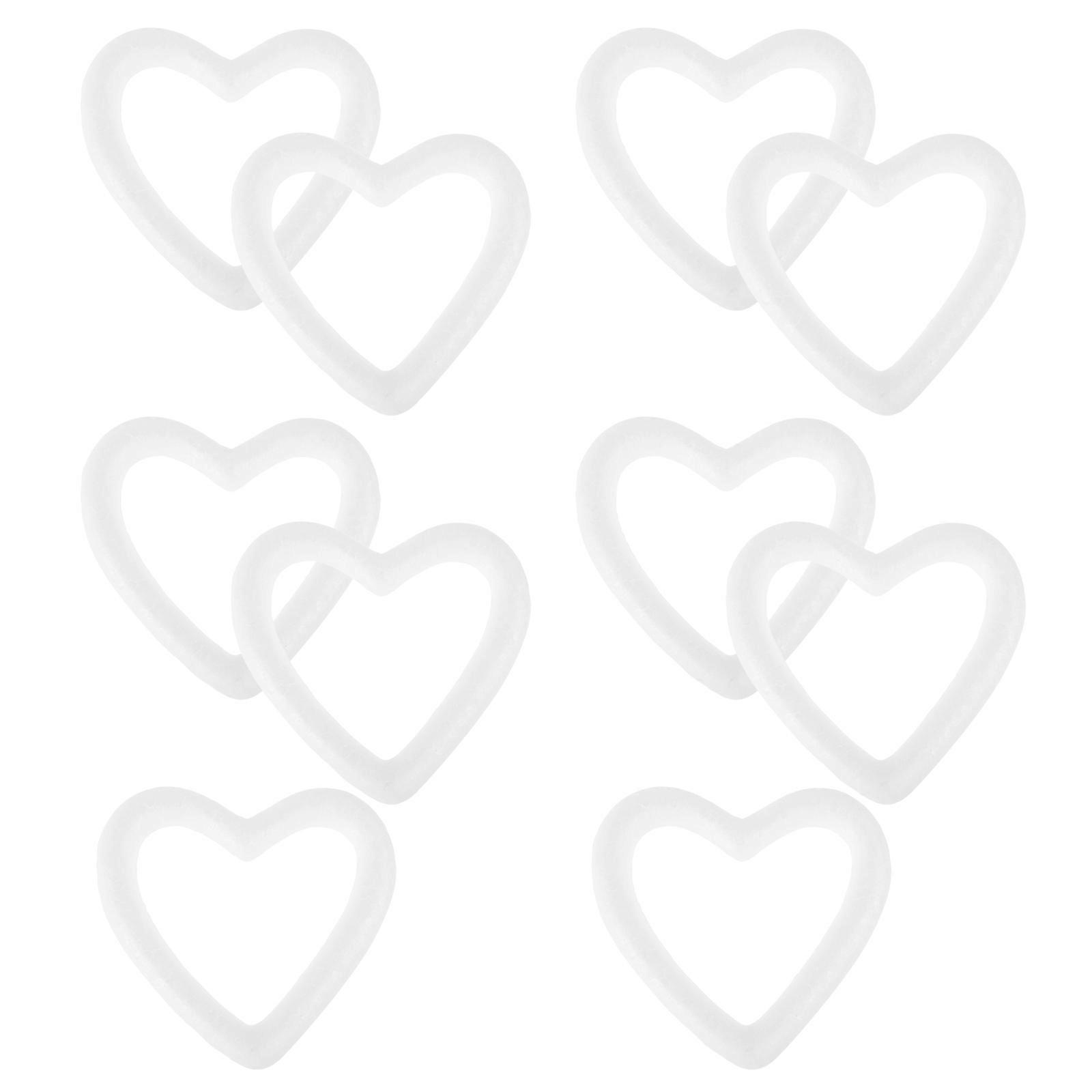 Foam Heart Shape Wreath for Valentine DIY 40Pcs Craft Foam Hearts