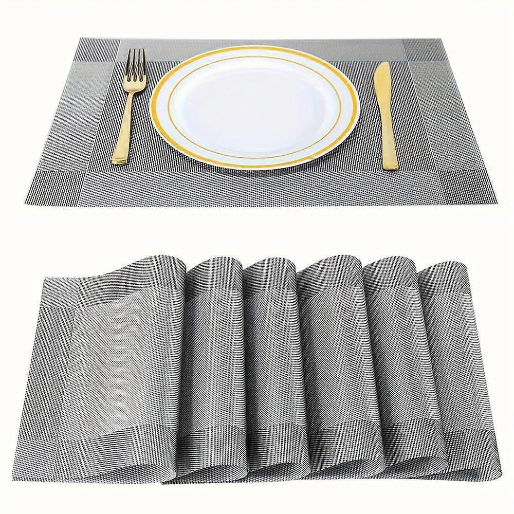 Kitchen table mat, heat-resistant, non-slip, stain-resistant washable PVC table mat, easy to clean