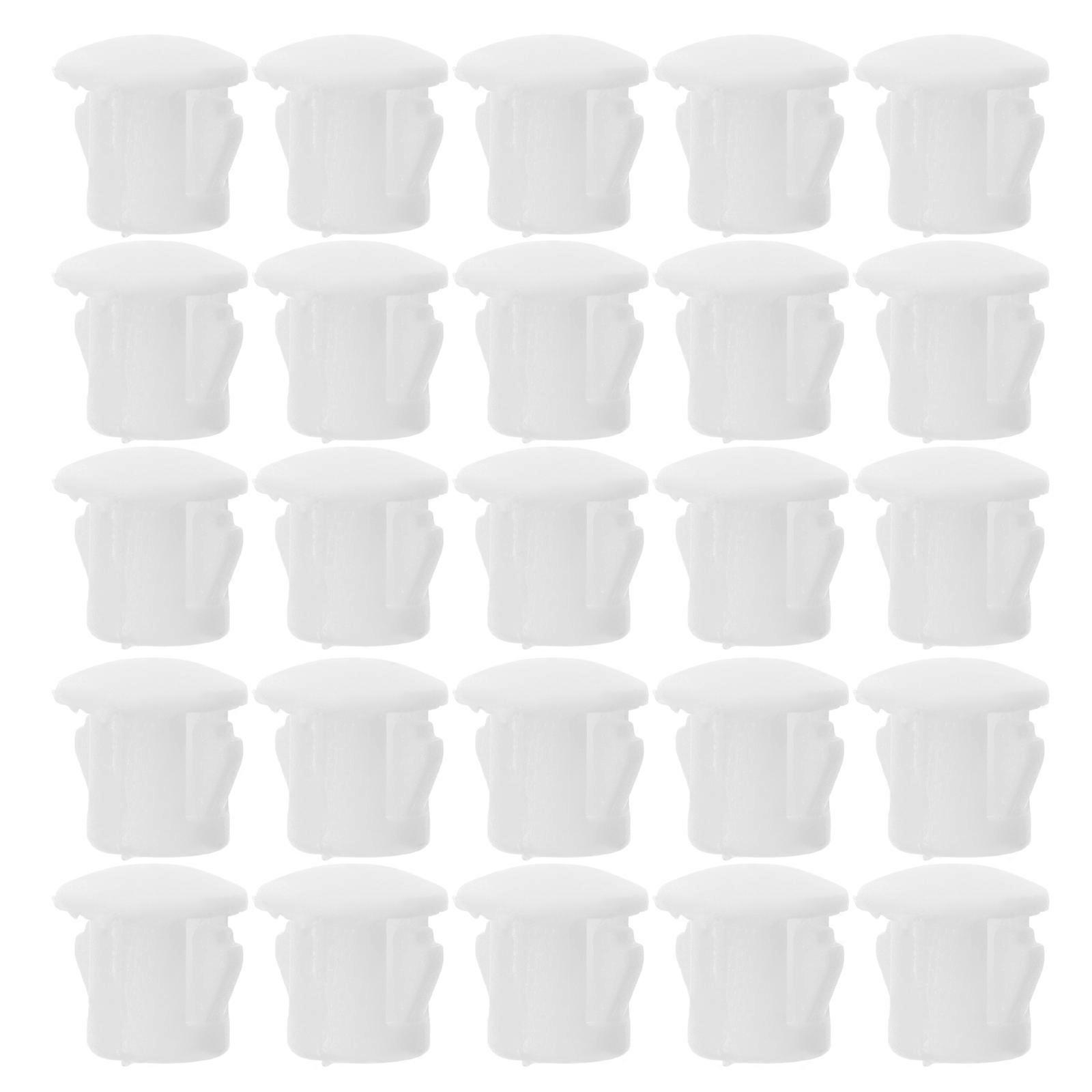 Decorative 300 Pcs Locking Hole Plug Caps For Door Shelf Dust Resistance Suitable For Home Office And Garage Spaces 0.80X0.80X0.70CM White