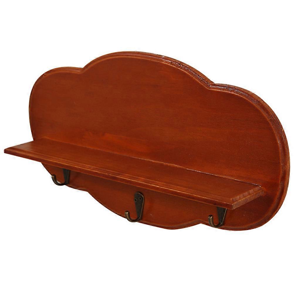 Wall Mounted Storage Shelf Cloud Shape Wooden Shelf For Home Decoration 1Pcs