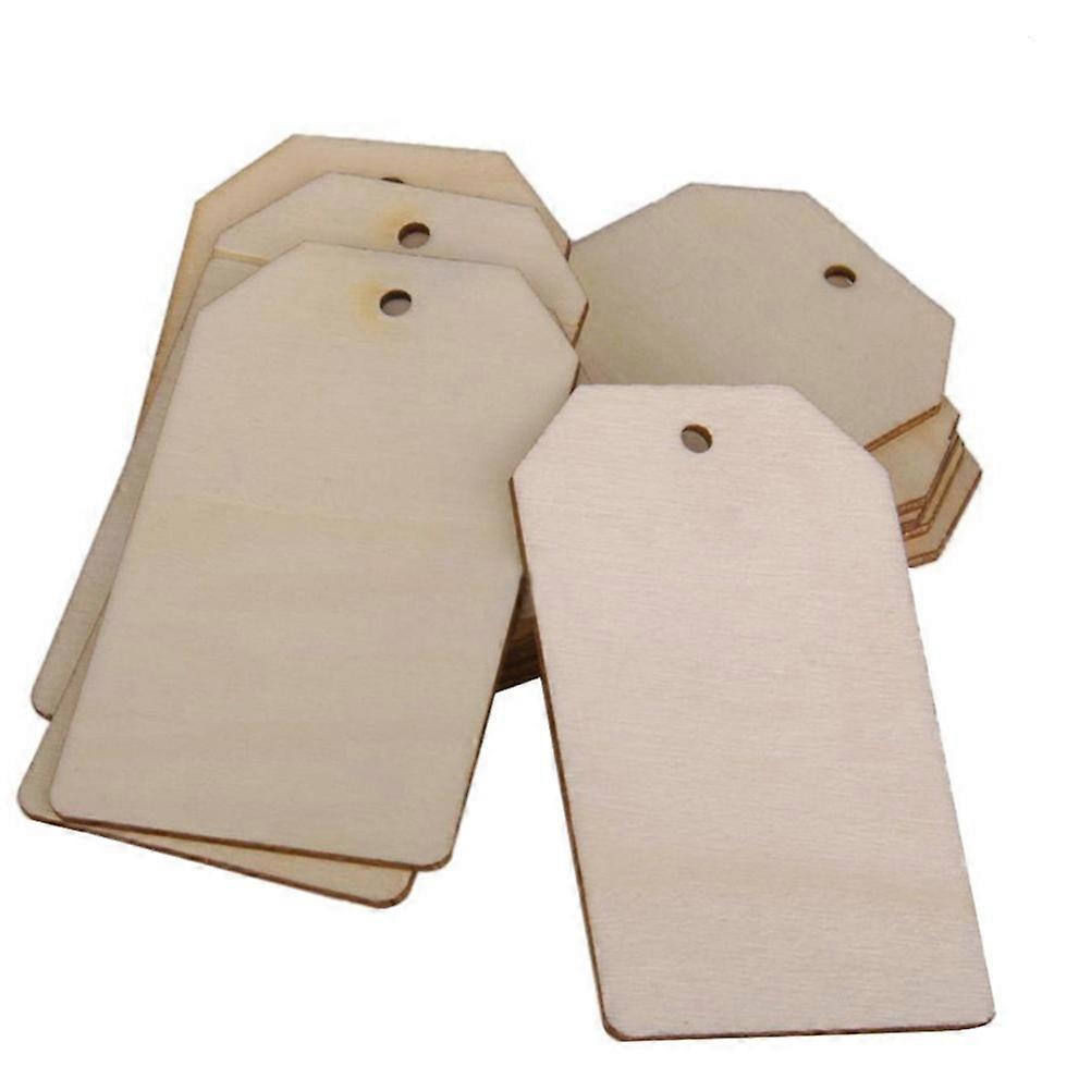 Wood Cutouts for DIY Craft Projects 30Pcs Unfinished Wood Rectangle Chips