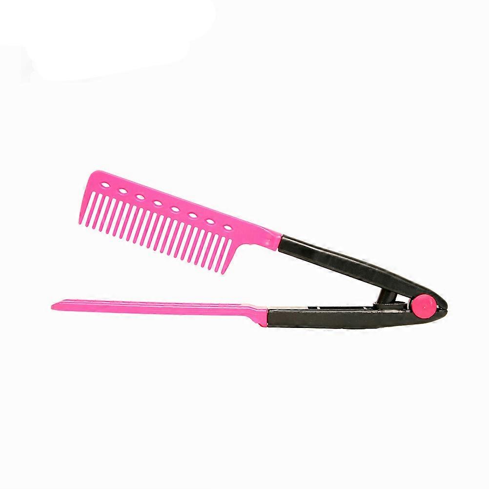 Pink Hairdressing Comb V Shape Comb for Styling 3Pcs Portable Set