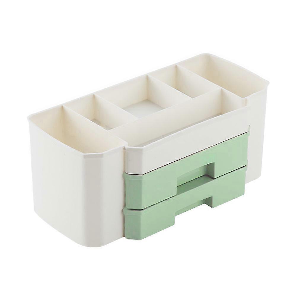 Innovative Storage Box Organizer 2Pcs Drawer-Type Design For Home Desktop Use Perfect For Cosmetis And Jewelry