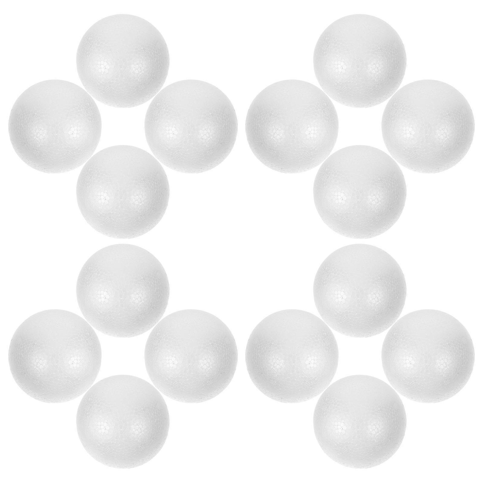 Modeling Craft Polystyrene Balls Ornaments Diy Crafting 8cm White 15Pcs