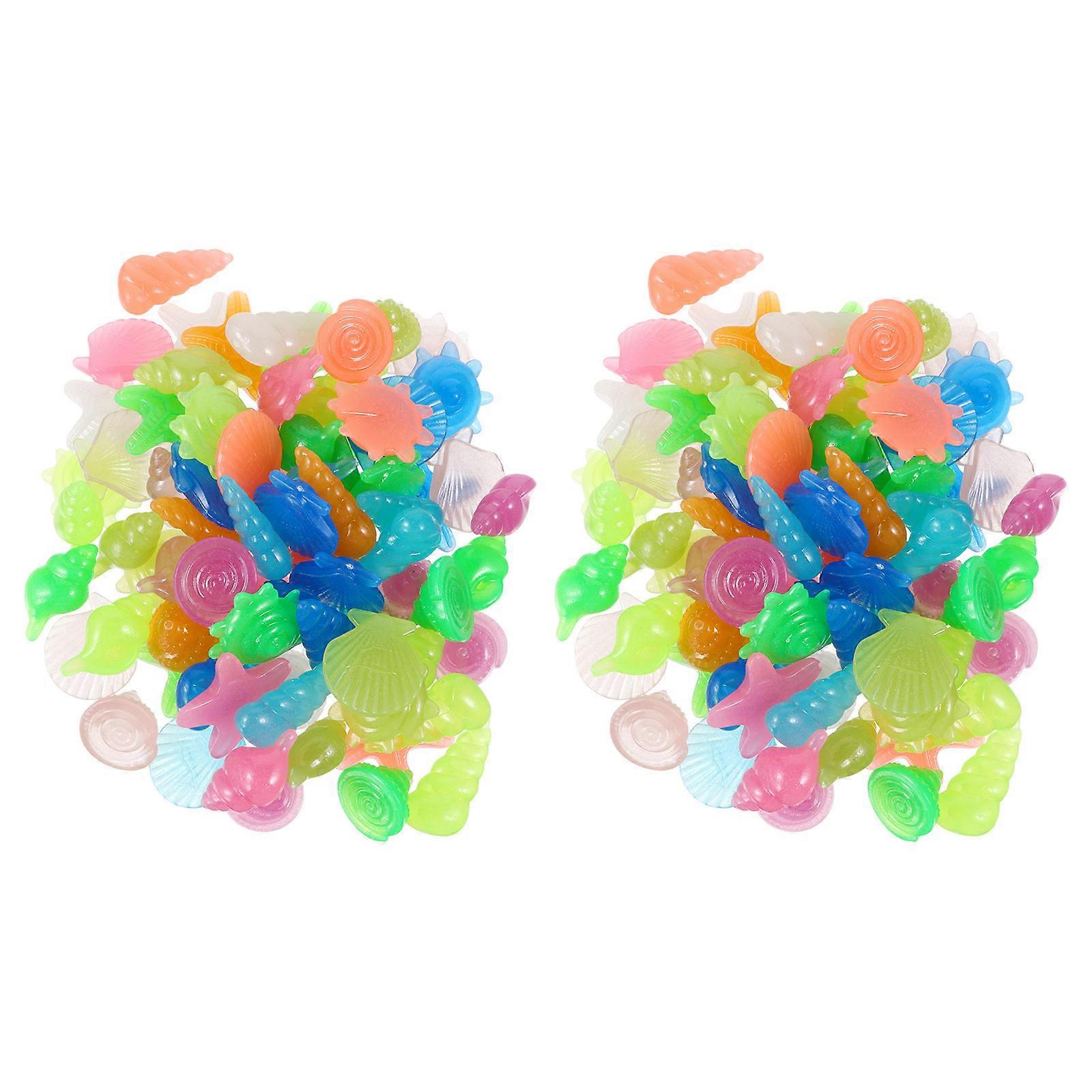 Assorted Color Luminous Stone for Fish Tank Decoration 4Packs