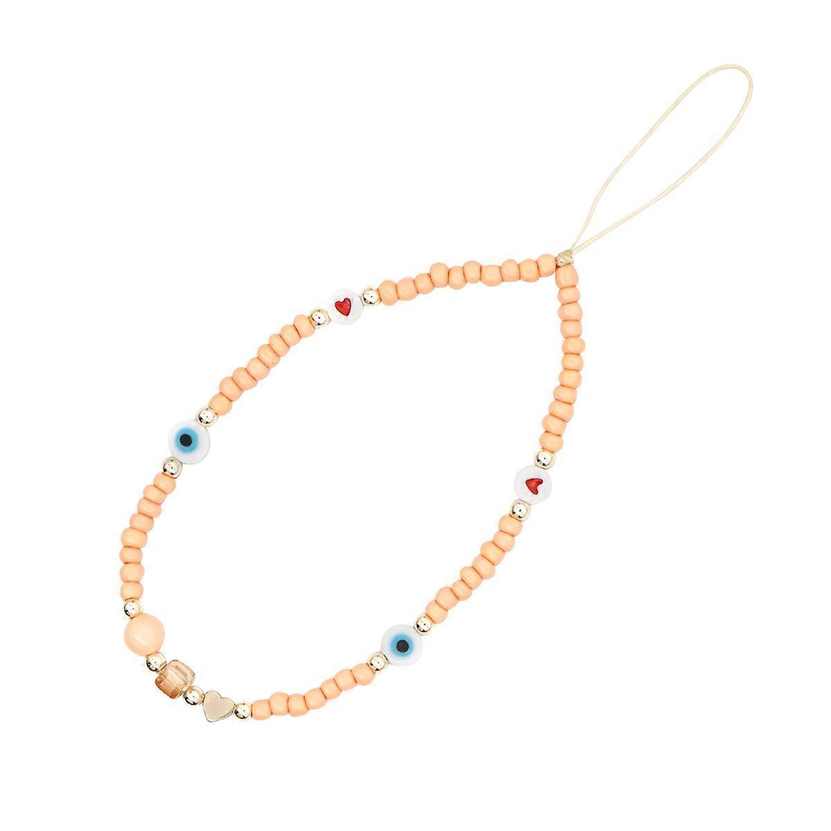 Assorted Color Phone Lanyard 2Pcs Beaded Strap For Mobile Phones And MP3 Players Carrying