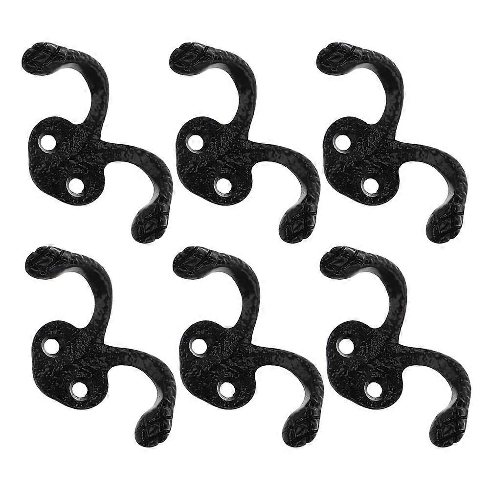 Key Hook Zinc Alloy Double Hooks for Bathroom Wall Mounted 24Pcs