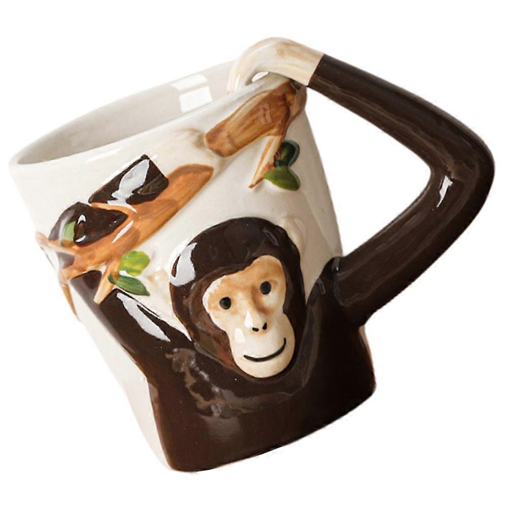 Ceramic Coffee Mug Monkey Mug for Drinking 4Pcs Cartoon Style Water Cup