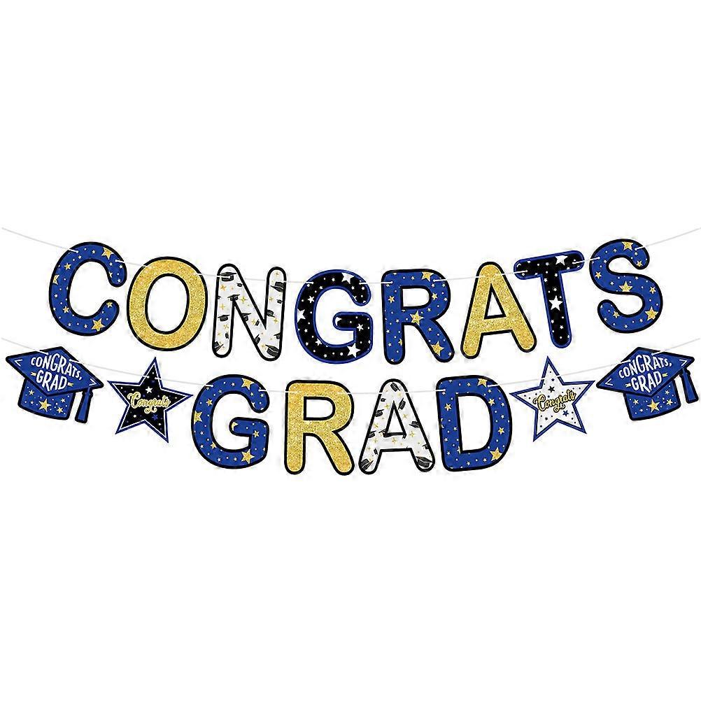 Congrats Grad Graduation Party Banner Decorative Hanging 5Sets