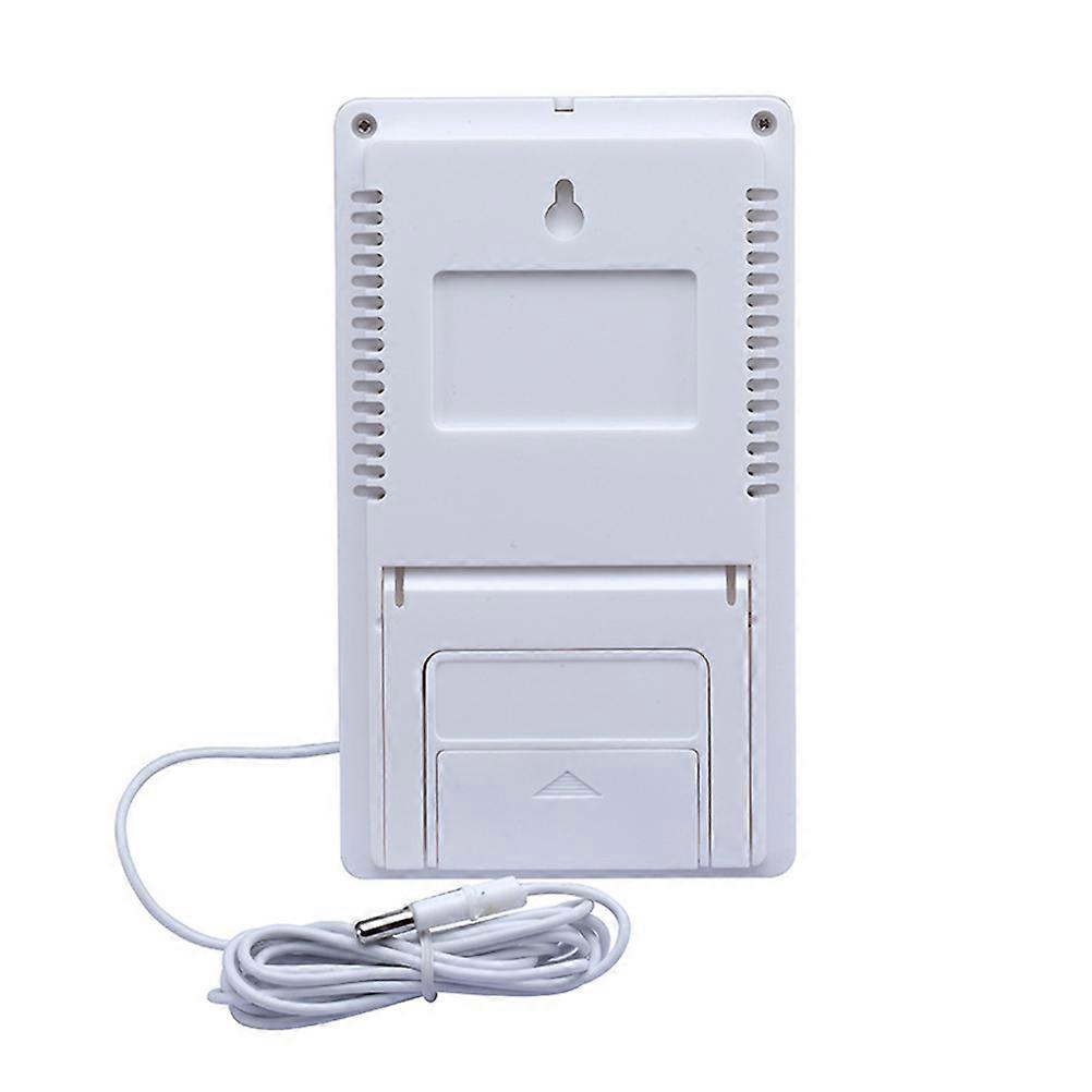 Hygrometer For Humidity Indoor Temperature Hygrometer Digital Display Clock Function 150x88x24mm White 1Pcs