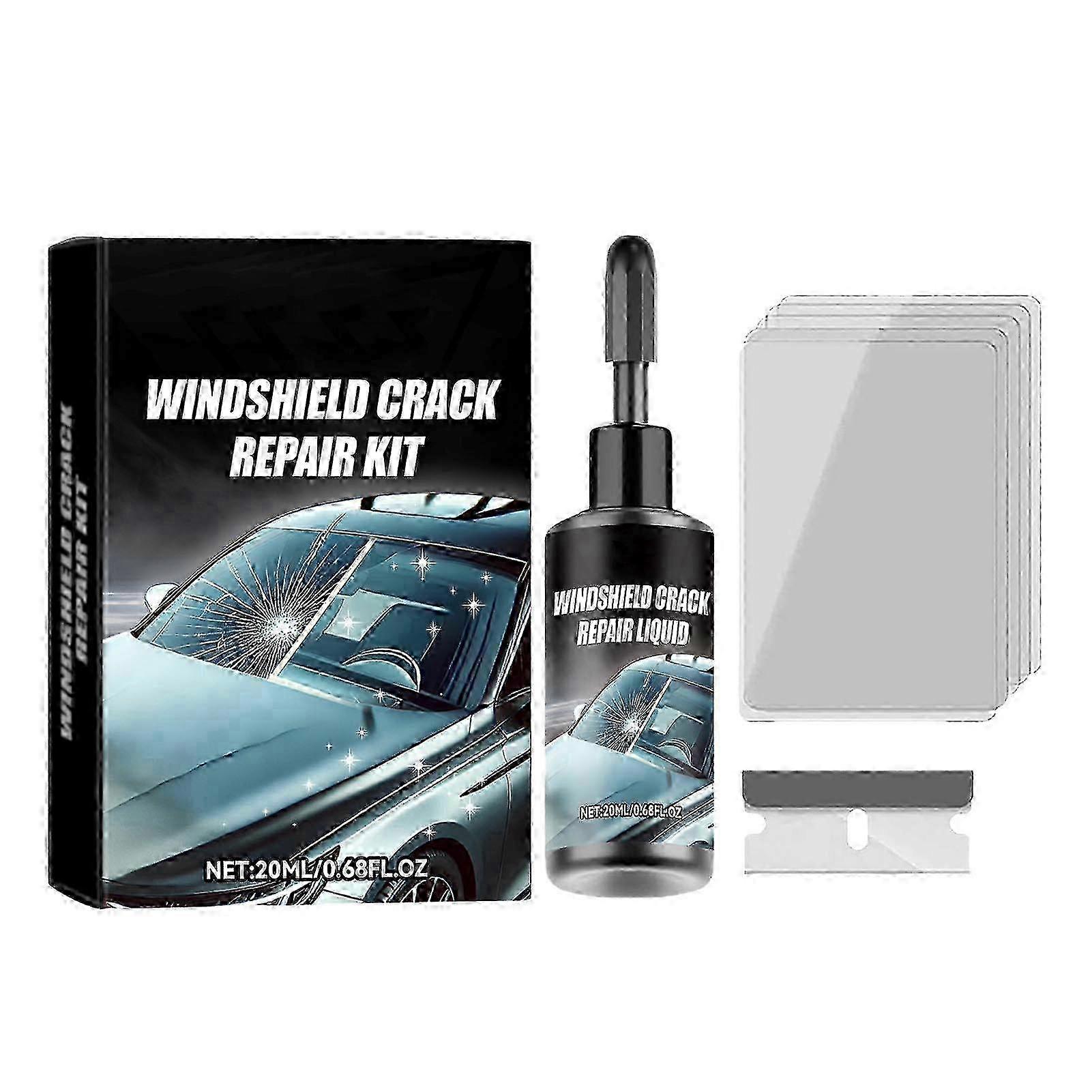Car Windshield Crack Repair Kit Window Automobile Windscreen Tool for -Eye Half-Moon Cracks