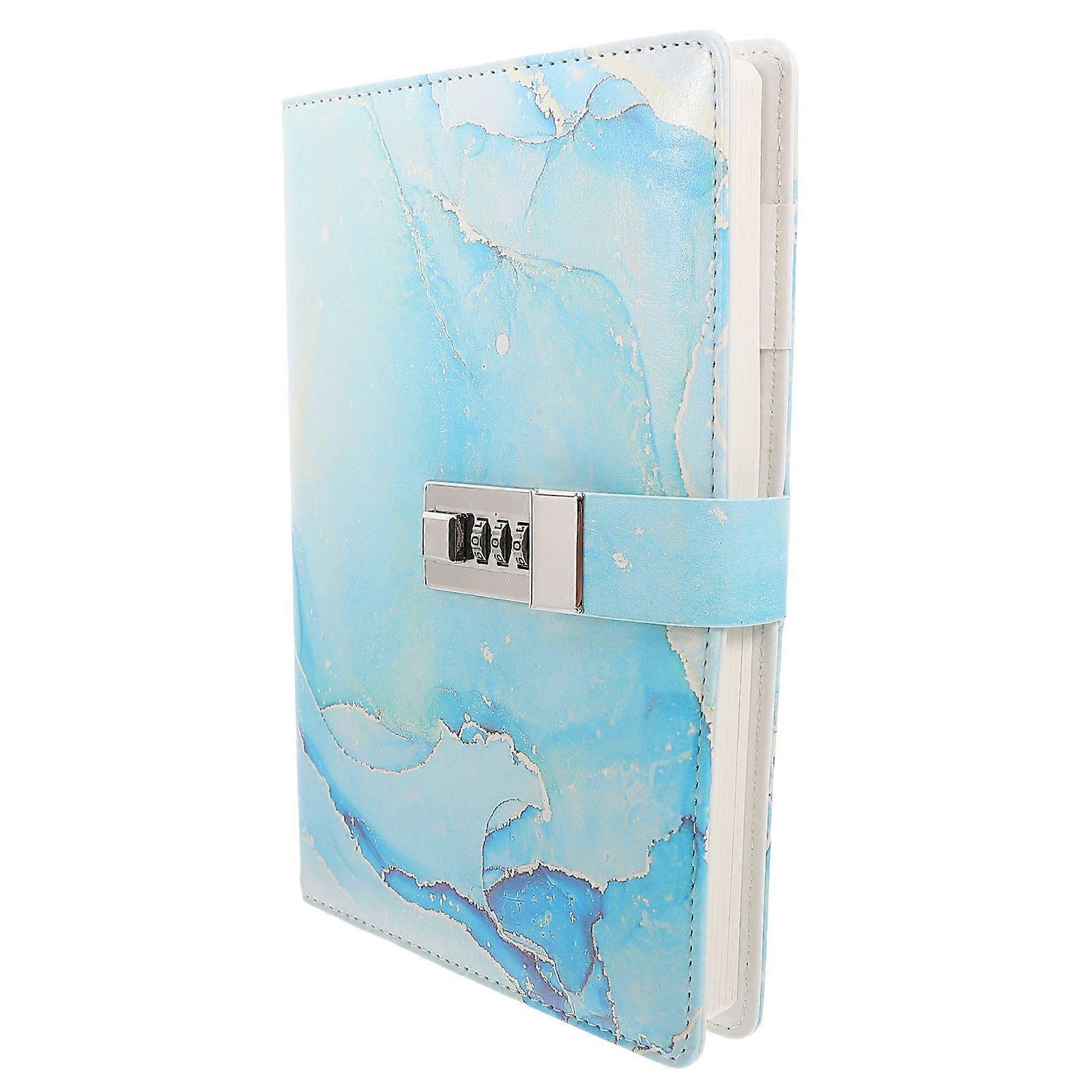 Notebook Journal with Lock 4Pcs Sky-Blue Diary for Secure Writing