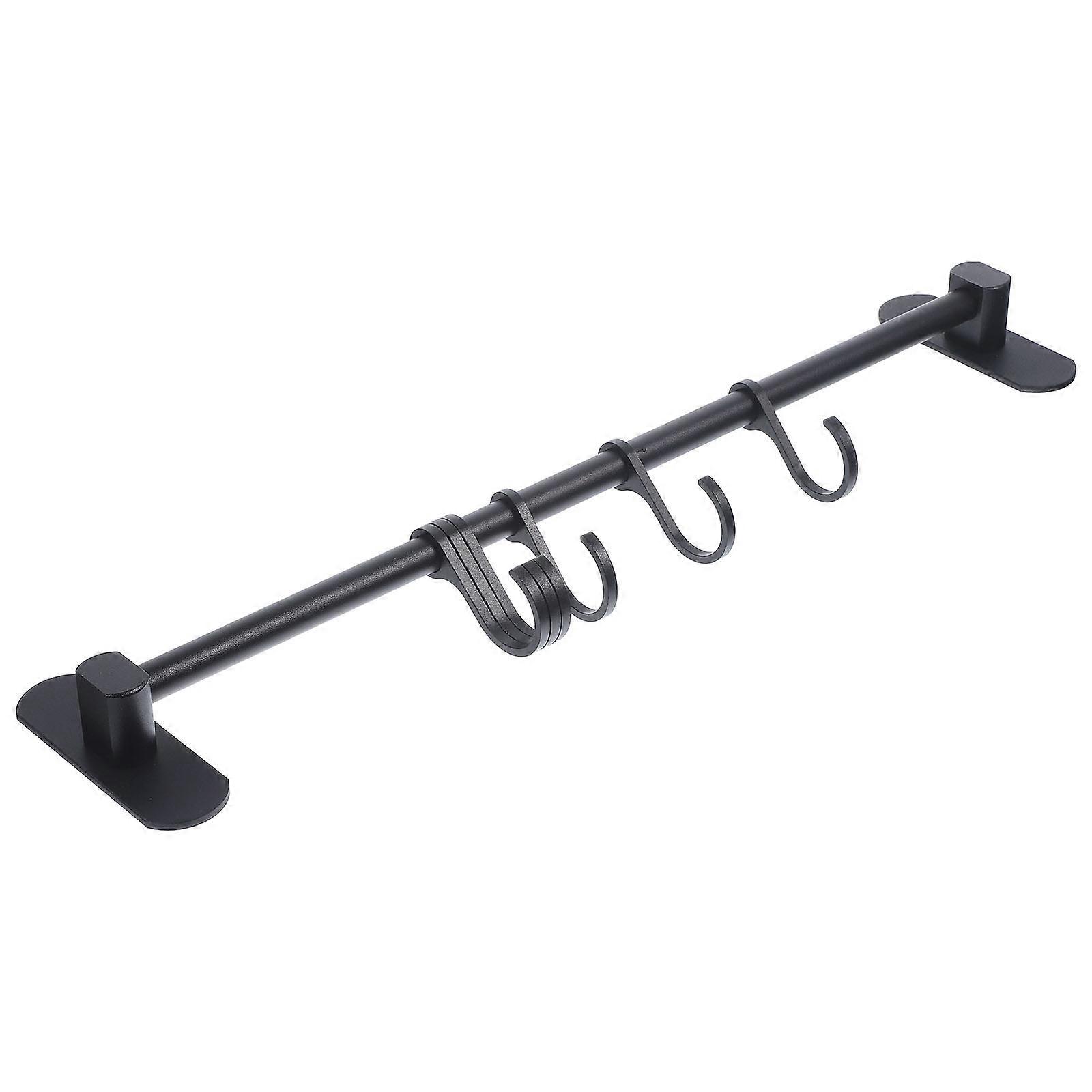 Aluminum Alloy Kitchen Tool Rack with 6 Hooks for Hanging Kitchenware 2Pcs