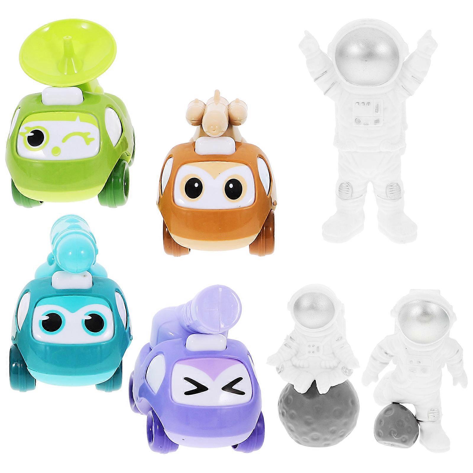 Children Car-shaped Toys Pull-back Plaything Parent-child Interaction 4 Sets Lightweight and Fun