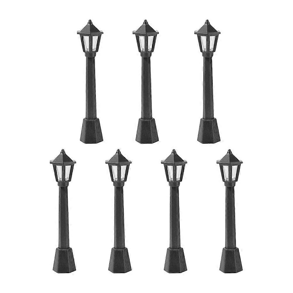 Miniature Simulation Light Model Light for Decoration 7Pcs Street Lamps