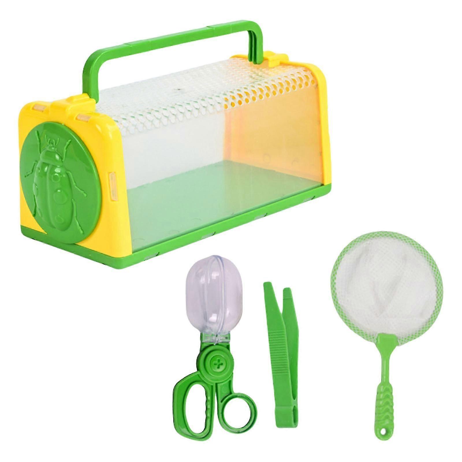 Children's Outdoor Adventure Set with Insect Container, Tweezers, Net, and Cage for Bug Observation