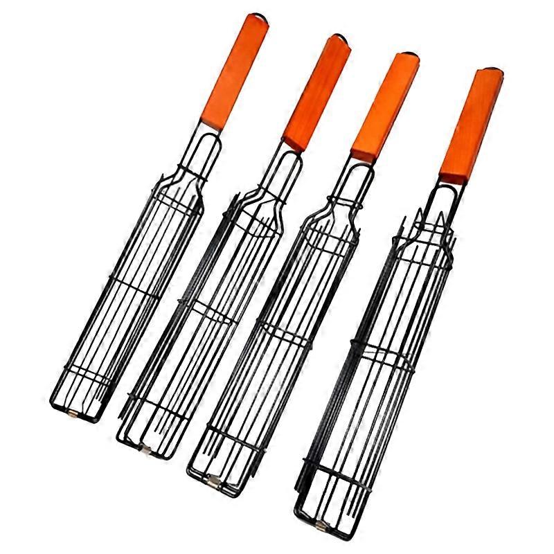 Draagbare BBQ-grillmand RVS barbecuegrillmand