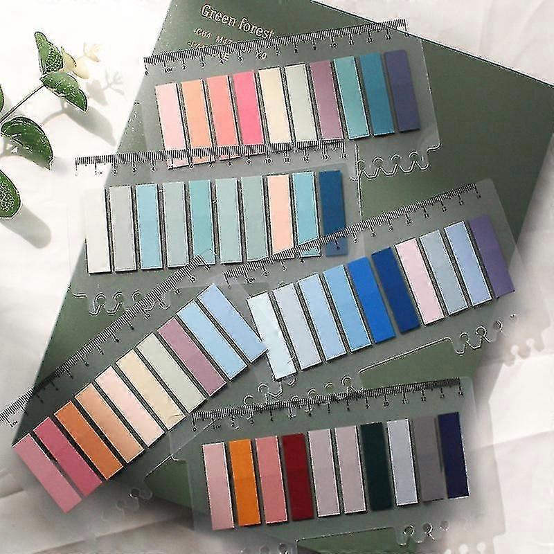 1000 Pcs Sticky Index Tabs For Annotating Books, Writable Page Sticky Notes With Ruler For Page Marking Classify File