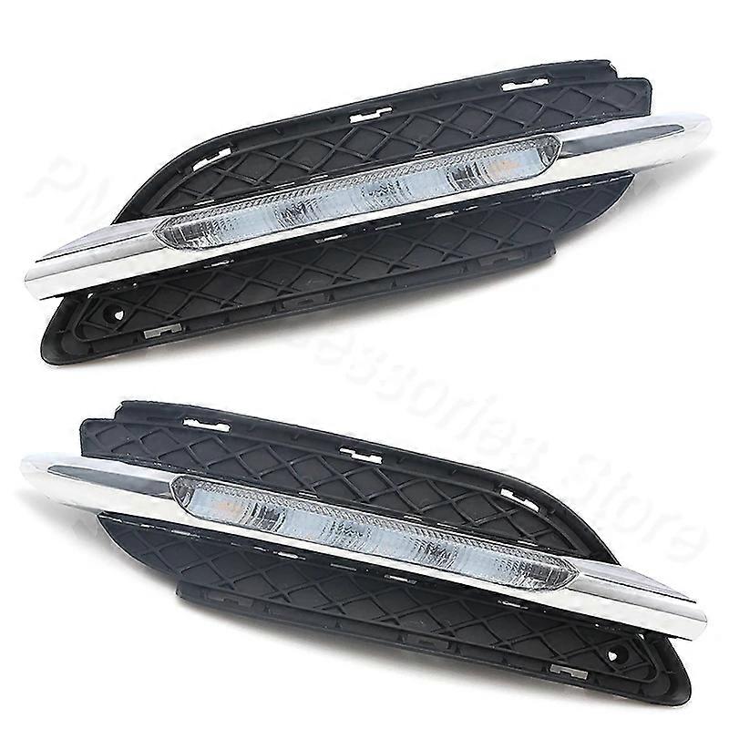 Compatible PMFC Car LED DRL Daytime Running Light White Yellow Turn Signal Light For Mercedes Benz W246 B class B180 B200 2011 2012-2014