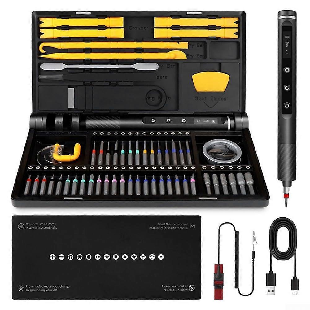 Electric Screwdriver Set Cordless Magnetic Screwdriver Bits Crowbar And Tweezers Multi Tool Kit Laptop And Phone