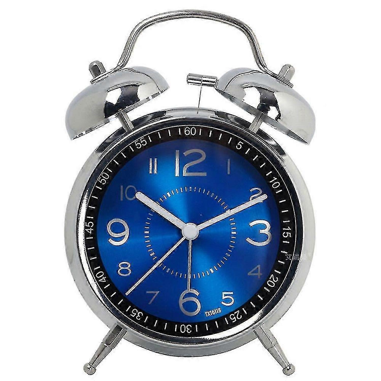Loud Alarm Clock For Heavy Sleepers Adults, Silent Non-ticking Quartz With Backlight,twin Bell - PR