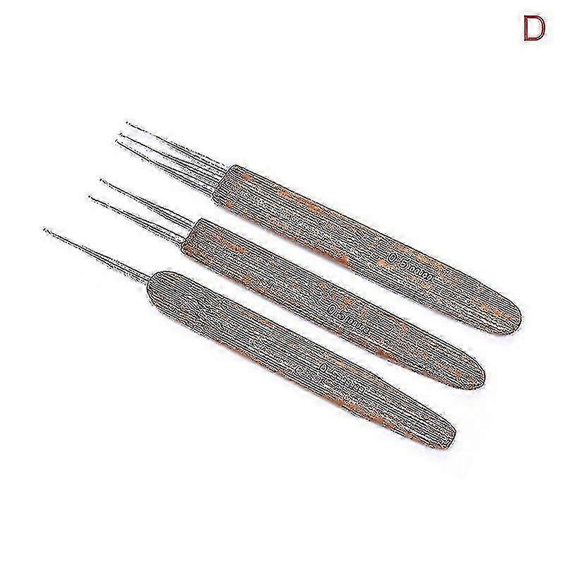 25-26 1/3pcs 0.5mm Dreadlock Crochet Needle Hook Bamboo Handle Hooks Tools Making
