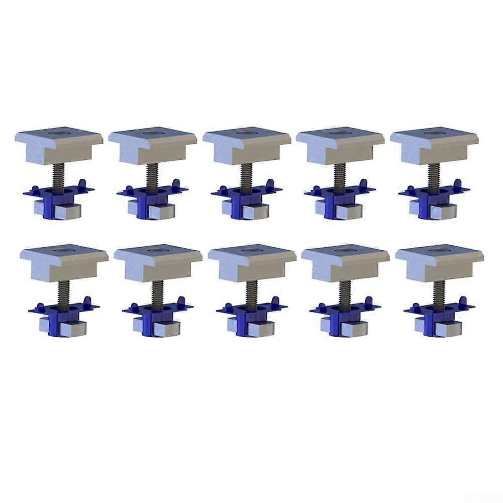 Solar Panel End Clamps With Cone Nuts Included For 1 5/8 Inch Steel Strut Channels, DIY And Professional Installations